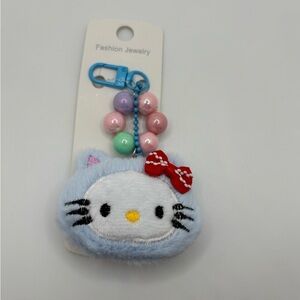 Fashion Jewelry Plush Keychain with Red Bow